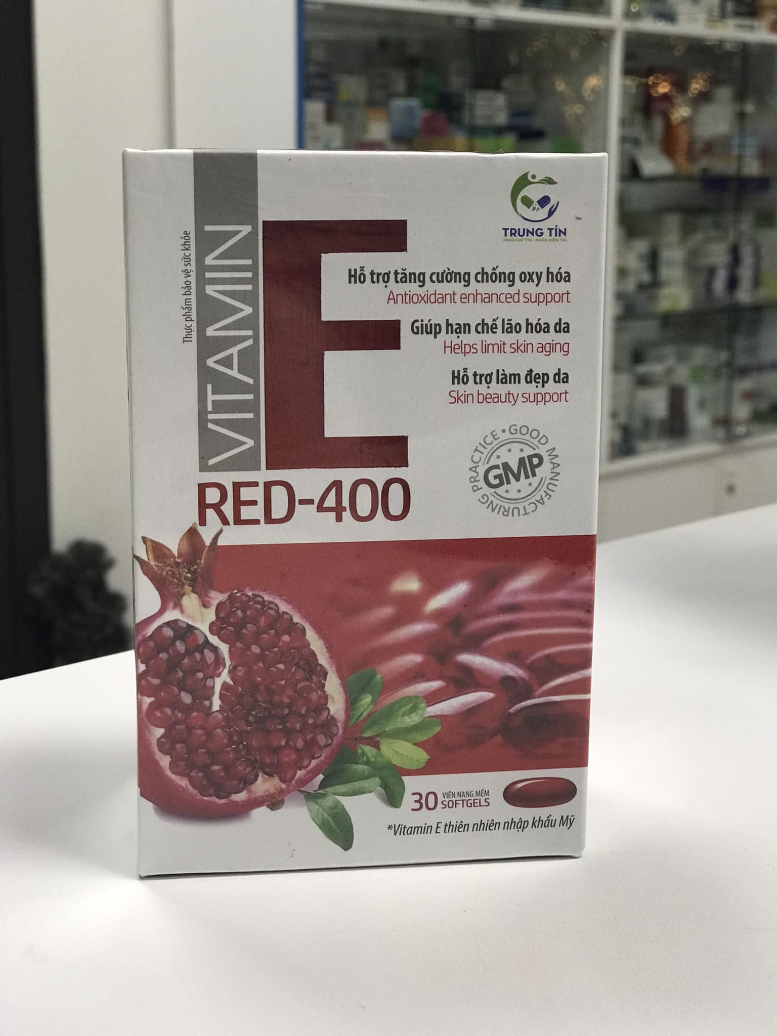 Vitamin E- Viên uống đẹp da, chống oxy hóa (lọ 30 viên nang mềm)